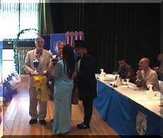 Ott and DeLook accept the award.